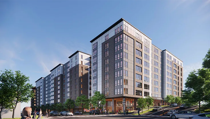 Front of building rendering